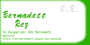 bernadett rez business card